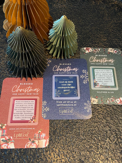 🎄Corporate Christmas Card with Scripture Magnet - Customizable (3 variants)