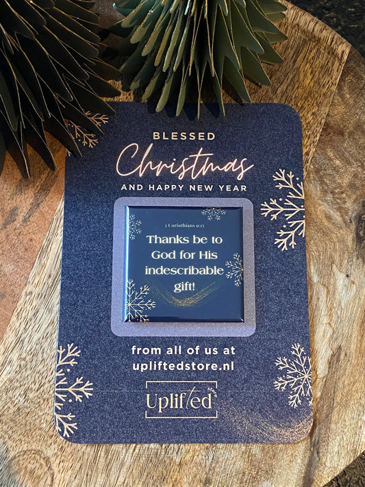 🎄Corporate Christmas Card with Scripture Magnet - Customizable (3 variants)