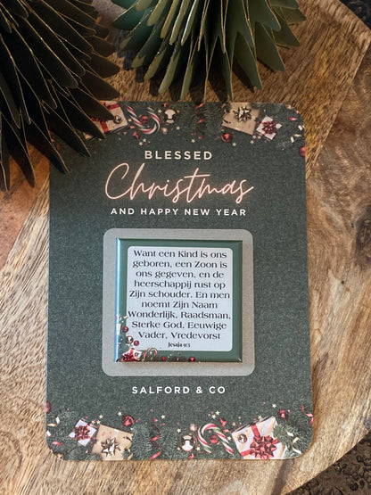 🎄Corporate Christmas Card with Scripture Magnet - Customizable (3 variants)