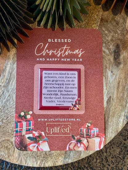 🎄Corporate Christmas Card with Scripture Magnet - Customizable (3 variants)