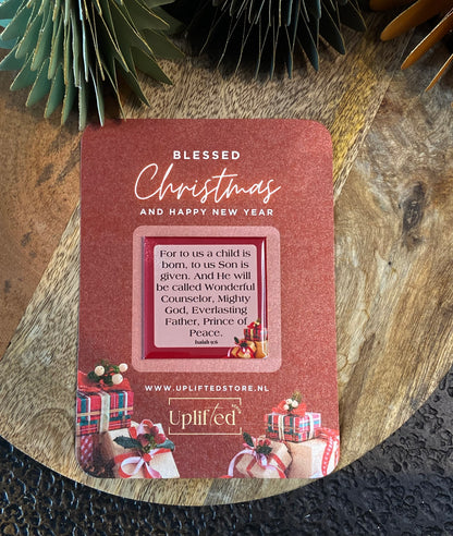 🎄Corporate Christmas Card with Scripture Magnet - Customizable (3 variants)
