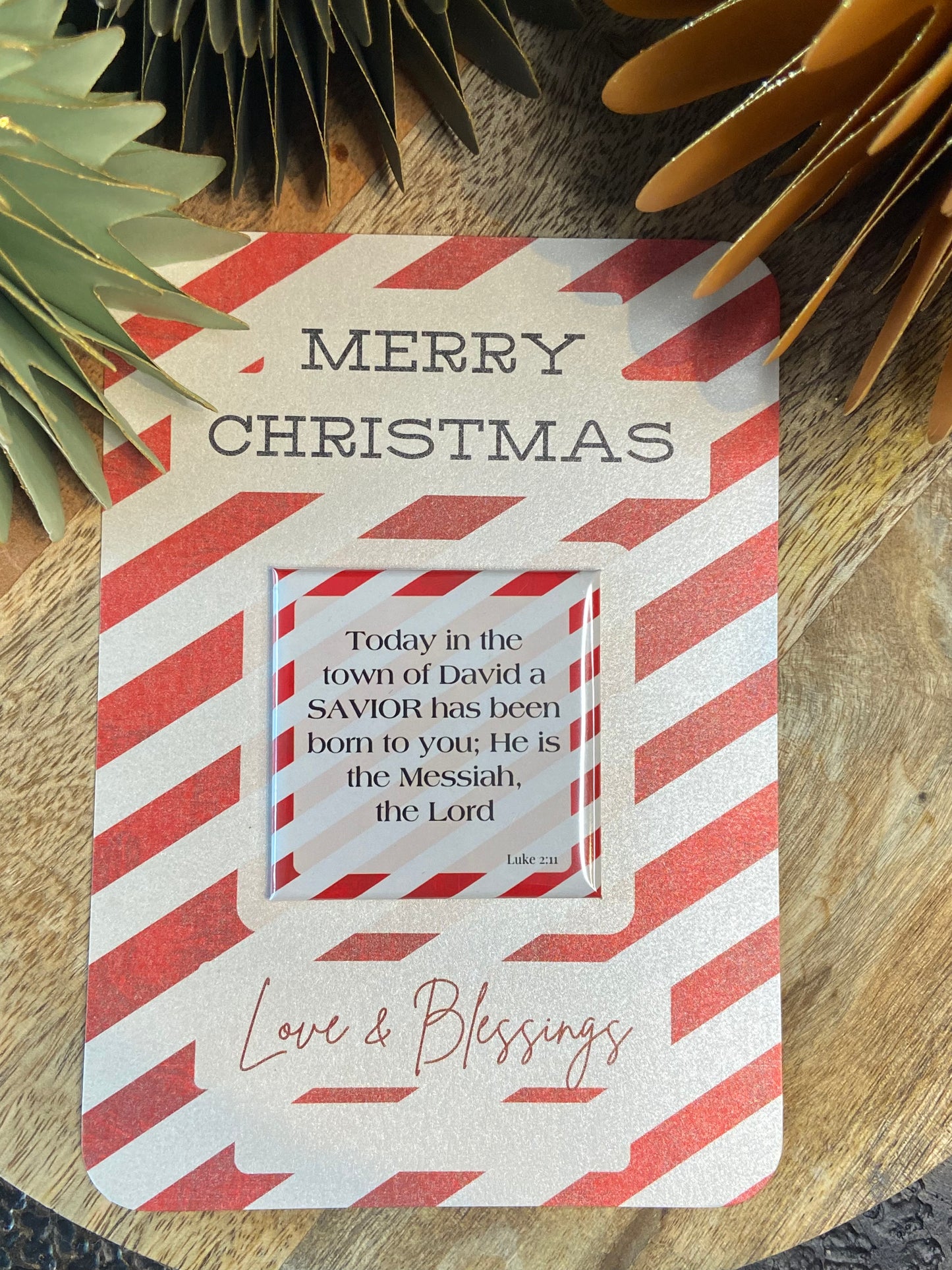 🎄Christmas Card with Magnet | Scripture or Custom Photo (5 designs)
