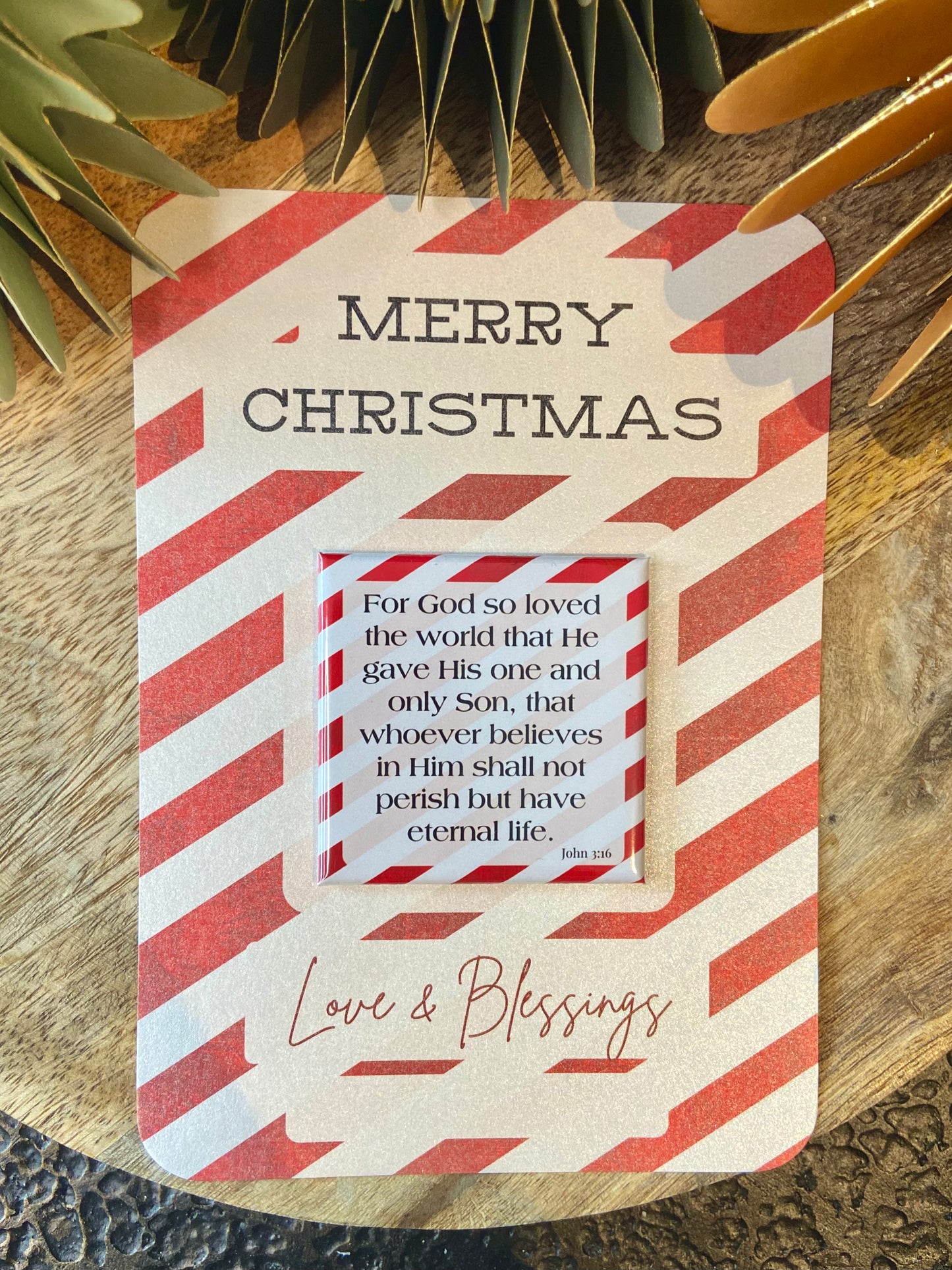🎄Christmas Card with Magnet | Scripture or Custom Photo (5 designs)