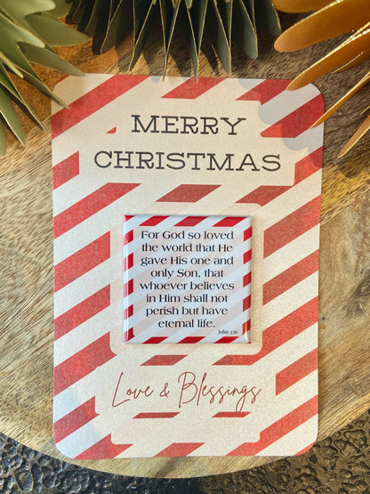 🎄Christmas Card with Magnet | Scripture or Custom Photo (5 designs)