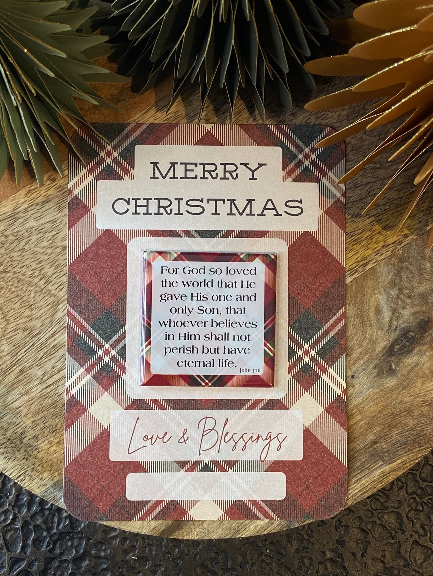 🎄Christmas Card with Magnet | Scripture or Custom Photo (5 designs)