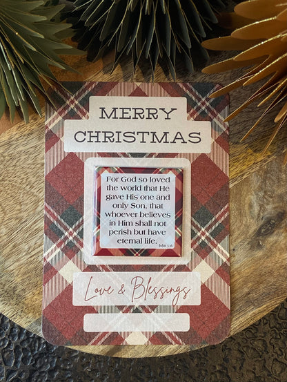 🎄Christmas Card with Magnet | Scripture or Custom Photo (5 designs)