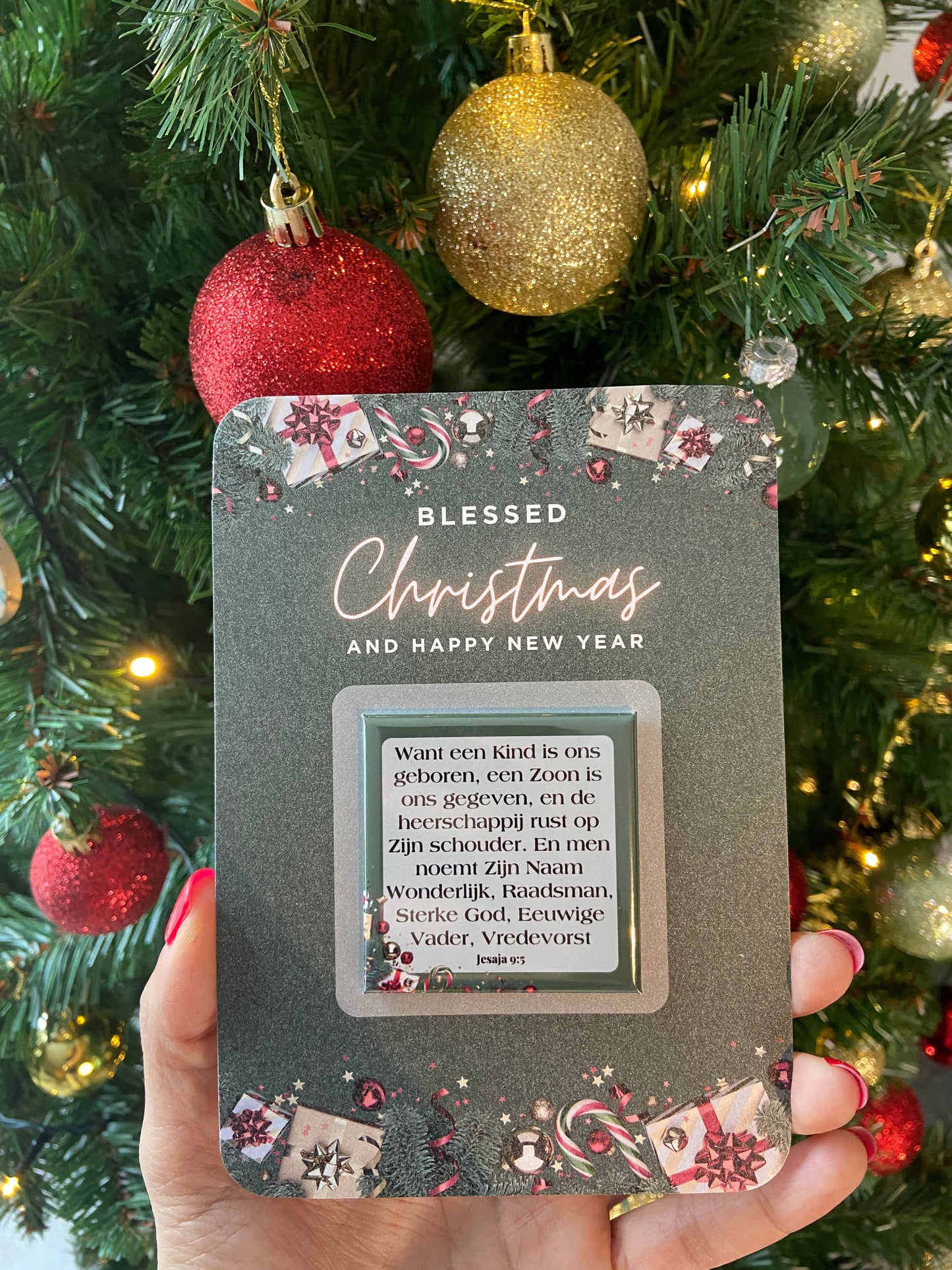 🎄Christmas Card with Magnet | Scripture or Custom Photo (5 designs)